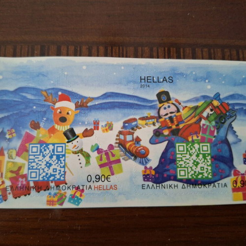 Stamps 2014 new, unsealed, Christmas Greek edition