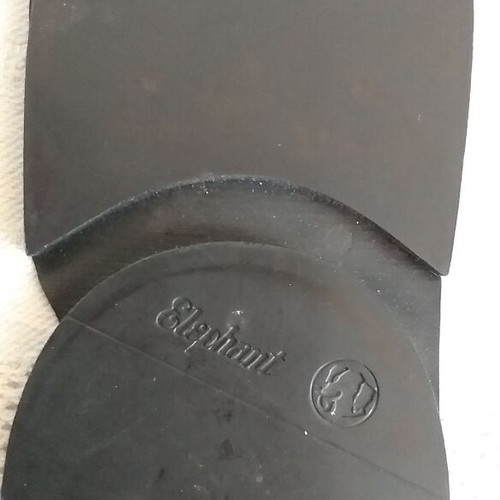 Elephant double soles 1950s, hard rubber 9mm, intact