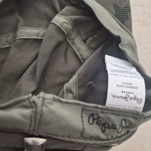 Pepe Jeans London khaki hat used, one size, cotton with stars
