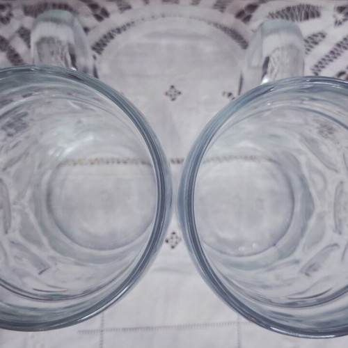 Beer mugs 1 litre, set of 2, transparent