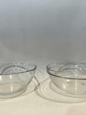 Σετ 2 γυάλινα μπολ DURALEX μεταχειρισμένα, made in France 9x23