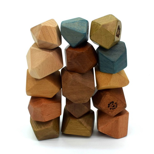 Mini Diamonds Wooden Balance Game new, 15 pieces, colorful