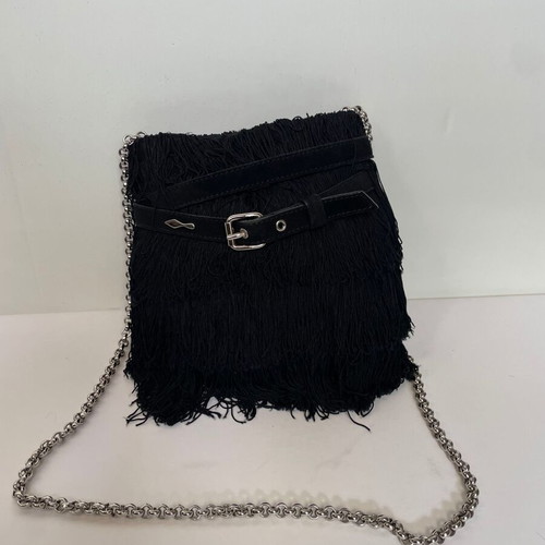 Christian Louboutin crossbody suede bag like new, black