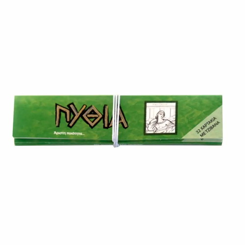 Pythia green king size cigarette paper new with tips