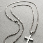 Stainless Steel Chain with Cross pendant, Apefthon