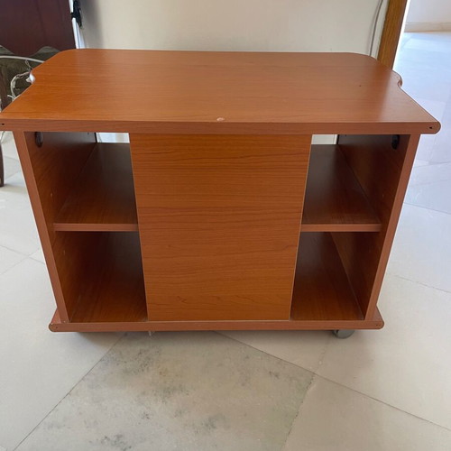 TV cabinet with showcase and wheels like new