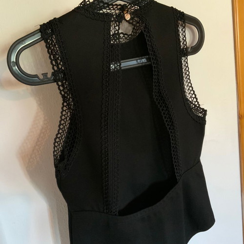 Black bodysuit with edge knitting size Small like new