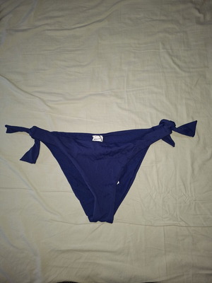 Miss Crool Blue Bikini Bottom with Side Ties, New
