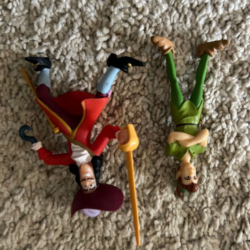 Peter Pan and Captain Hook Disney figures like new