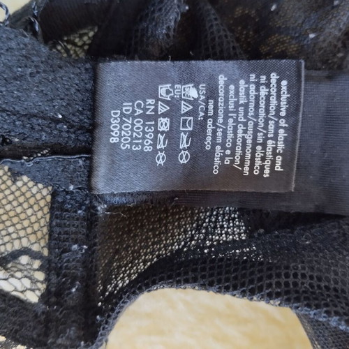Calvin Klein black see through lace bra without padding, like new
