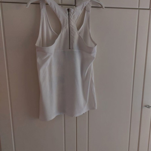 Stradivarius women's top with back zipper used, size M, white