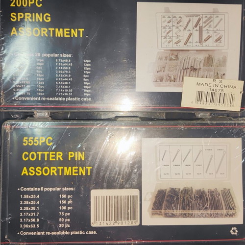 Cotter Pin Sets new, 555 pcs and 200 pcs together