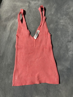 Ribbed top Stradivarius pink used, size S