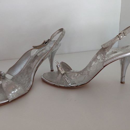Gianna Kazakou silver sandals like new, size 39