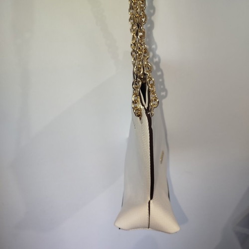 Doca shoulder bag, white with gold details