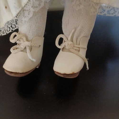 Vintage doll used, collectible with dress, 45 cm height
