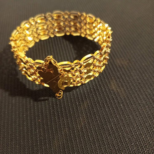 Gold bracelet like new, handmade, traditional technique, 18k