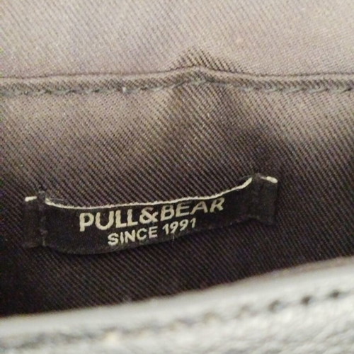 Pull&Bear men's shoulder bag crossbody like new, black synthetic leather