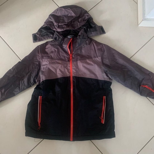 Crivit boys' jacket used with hood and thumb hole on sleeve