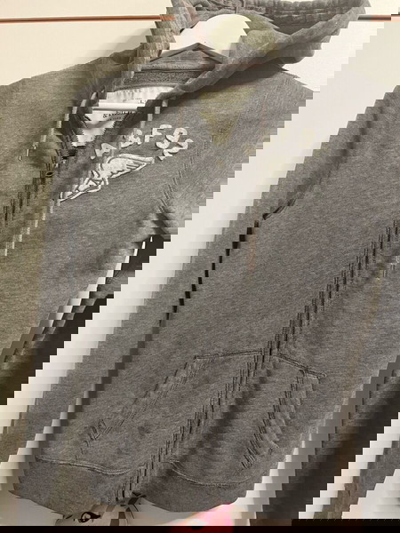 Γυναικεία γκρι φούτερ ζακέτα, Aberceombie & Fitch, Small