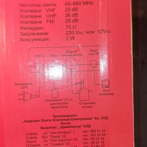 Indoor antenna DT-101 like new for digital TV