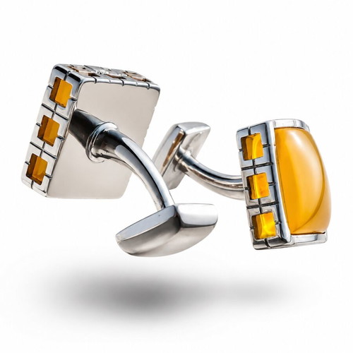 Baltic Amber Handmade 925 Sterling Silver Cufflinks