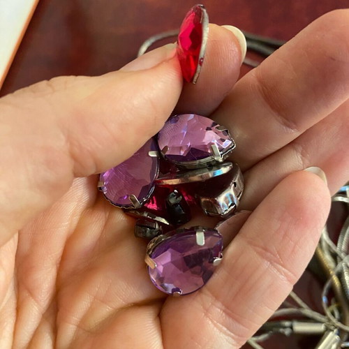 Jewelry making materials used, stones, chains, clasps
