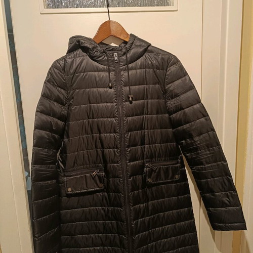 Zara jacket with down, lightweight, like new, black, size S