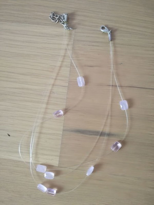 Necklace with pink stones