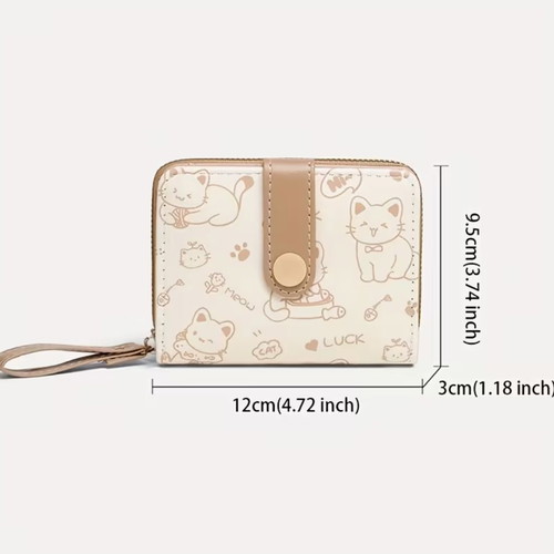 Wallet with Cat Designs New