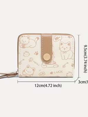 Wallet with Cat Designs New