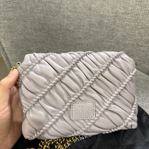 Pinko Baby Puff Ruffle Leather Bag used with original dust bag