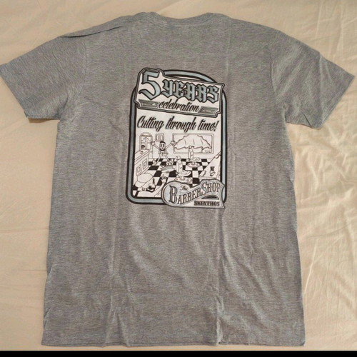 T-shirt with print gray Large, new, pack of 7 pieces