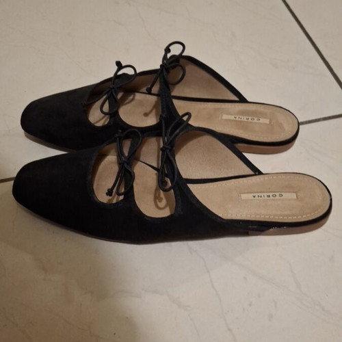 Corina flat mule black size 40 like new