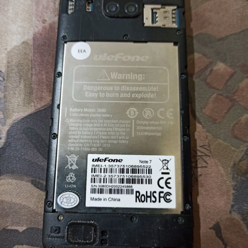 Ulefone Note 7 used for parts with broken screen and touch
