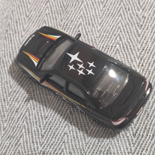 Subaru Impreza WRX STi metal miniature used, 1:43 scale by Burago