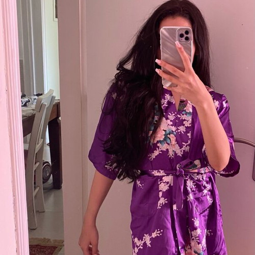 Traditional Thai kimono like new, purple, size XS