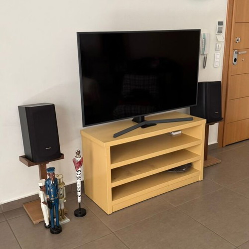 TV and Stereo Furniture with Wheels used, solid build