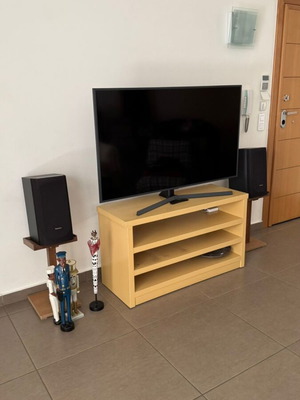 TV and Stereo Furniture with Wheels used, solid build
