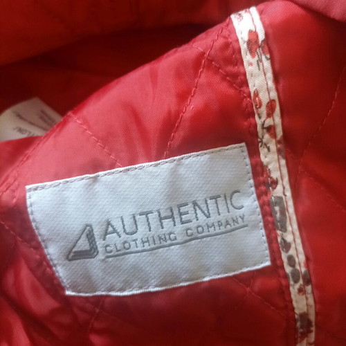 Authentic cloting women's transitional jacket red like new, size L