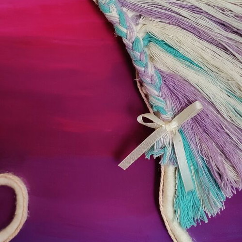 Handmade unicorn 3D wall art 45x35 cm