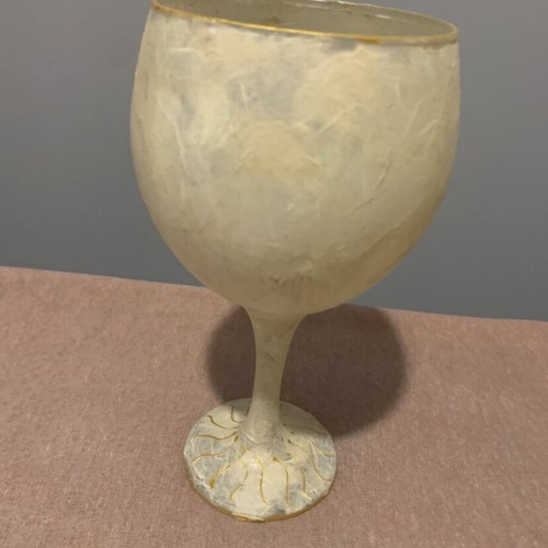 Christmas glass candle holder new with design