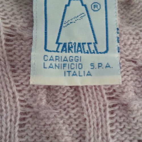 Cariaggi Lanificio S.P.A. women's knitted sweater like new, lilac, cable pattern
