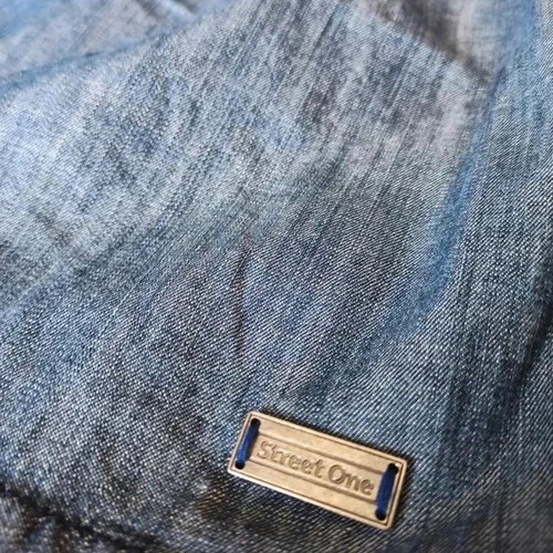 Street One denim dress with straps and belt like new, size S