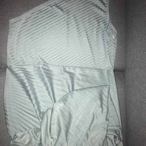 Dress with one shoulder new, mint color, maxi, iridescent fabric