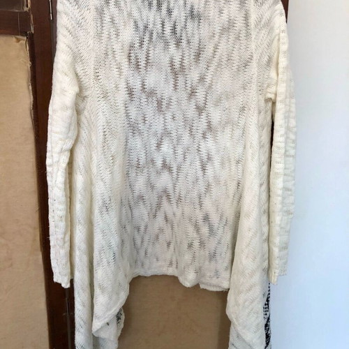 White knitted cardigan like new, size L