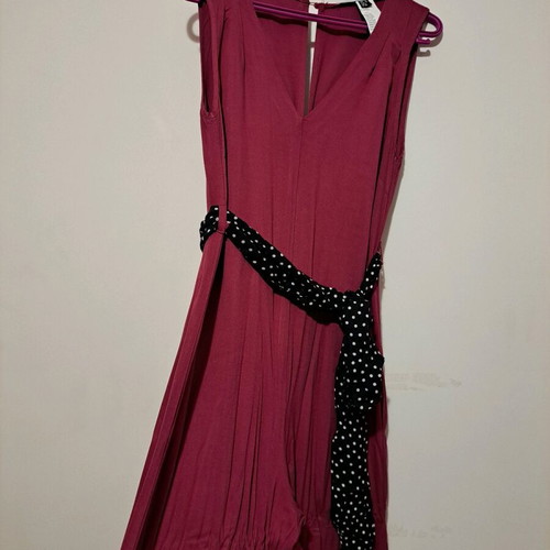 ALE One-piece jumpsuit new, pink with detachable polka dot belt