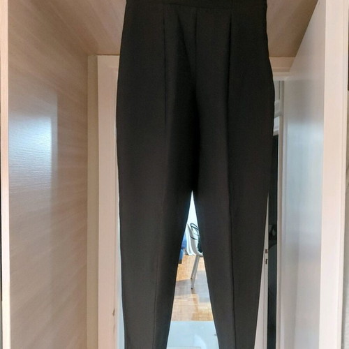 Zara Classic High-Waisted Pants S 36 Black New