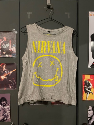 Nirvana shirt Tally Weijl like new, size M, gray and yellow