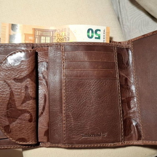 Timberland leather wallet new brown